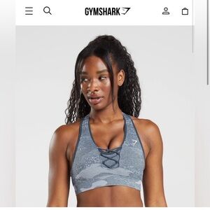 Women's Blue Camo Sports Bra